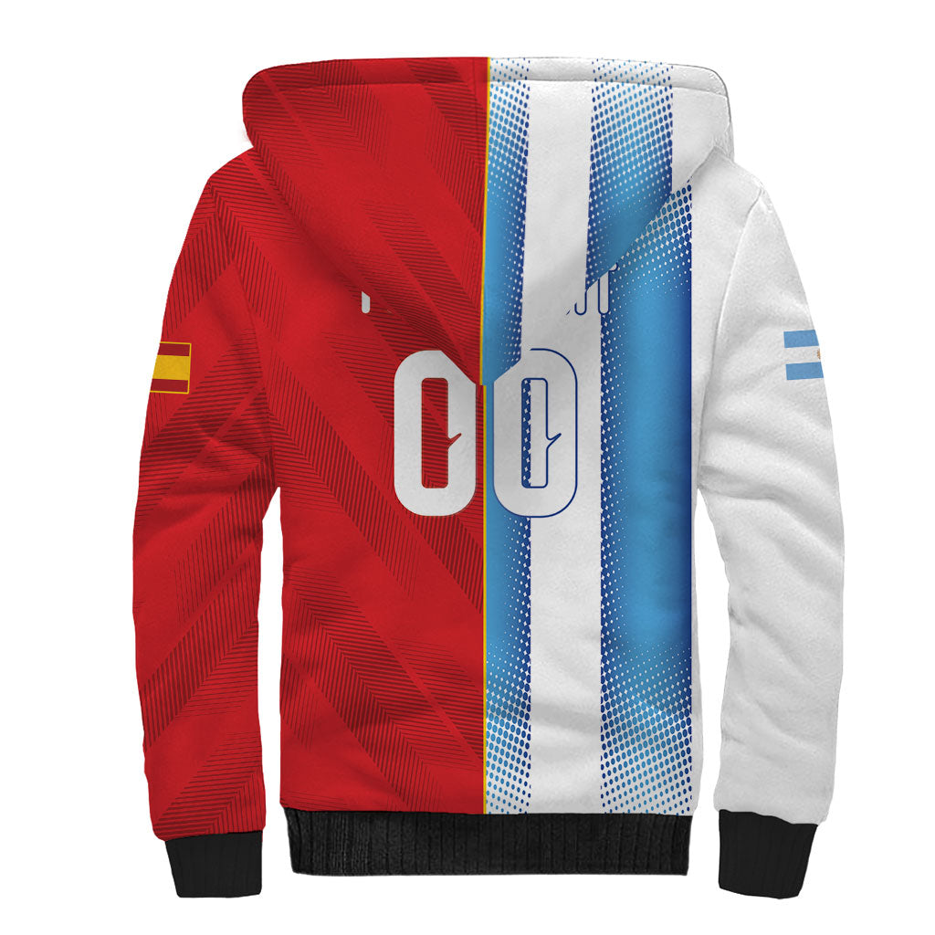 Custom Espana Argentina 2026 Sherpa Hoodie Copa Mundial Final