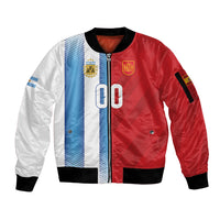 Custom Espana Argentina 2026 Sleeve Zip Bomber Jacket Copa Mundial Final