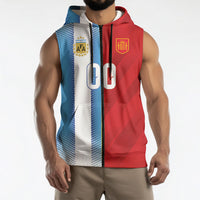 Custom Espana Argentina 2026 Sleeveless Zip Hoodie Copa Mundial Final