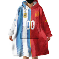Custom Espana Argentina 2026 Wearable Blanket Hoodie Copa Mundial Final