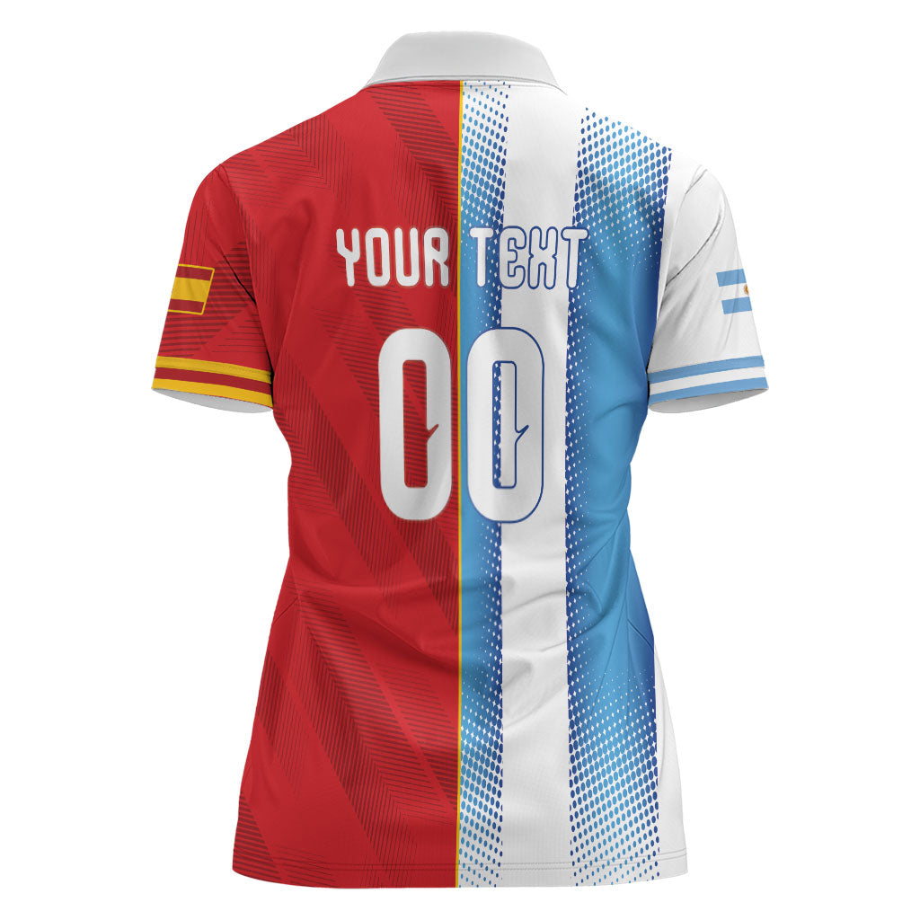 Custom Espana Argentina 2026 Women Polo Shirt Copa Mundial Final
