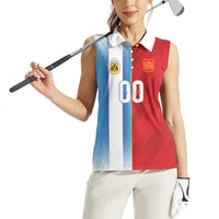 Custom Espana Argentina 2026 Women Sleeveless Polo Shirt Copa Mundial Final