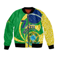 Brazil Independence Day Bomber Jacket Sete de Setembro Flag Style - Wonder Print Shop