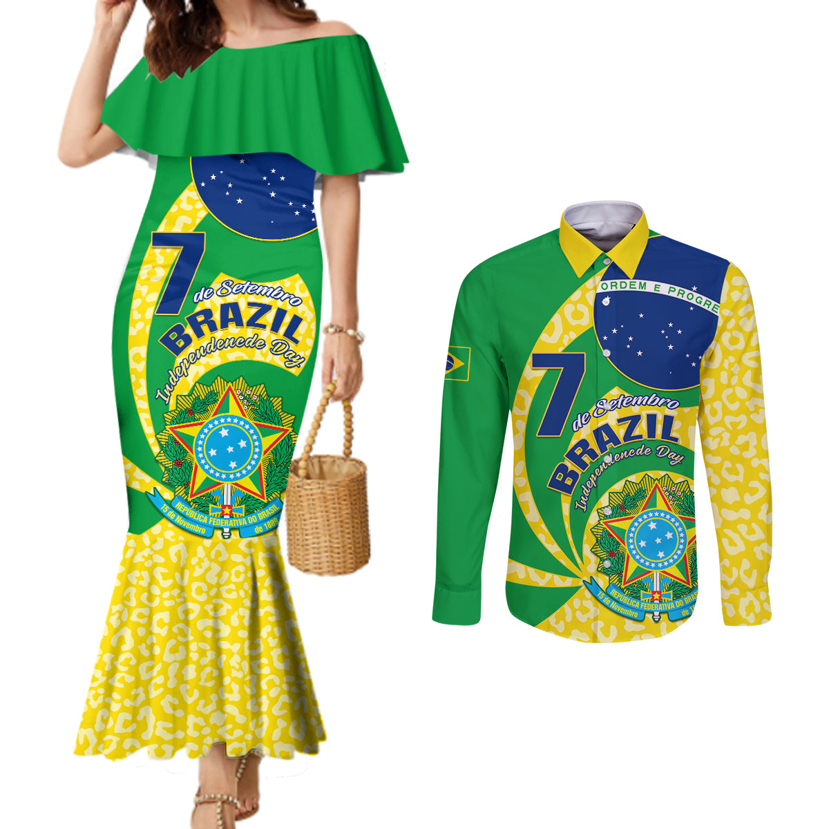 brazil-independence-day-couples-matching-mermaid-dress-and-long-sleeve-button-shirts-sete-de-setembro-flag-style