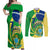 Brazil Independence Day Couples Matching Off Shoulder Maxi Dress and Long Sleeve Button Shirts Sete de Setembro Flag Style - Wonder Print Shop