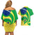Brazil Independence Day Couples Matching Off Shoulder Short Dress and Hawaiian Shirt Sete de Setembro Flag Style - Wonder Print Shop