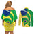 Brazil Independence Day Couples Matching Off Shoulder Short Dress and Long Sleeve Button Shirts Sete de Setembro Flag Style - Wonder Print Shop