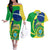 Brazil Independence Day Couples Matching Off The Shoulder Long Sleeve Dress and Hawaiian Shirt Sete de Setembro Flag Style - Wonder Print Shop