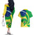 Brazil Independence Day Couples Matching Off The Shoulder Long Sleeve Dress and Hawaiian Shirt Sete de Setembro Flag Style - Wonder Print Shop