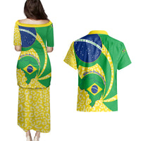 Brazil Independence Day Couples Matching Puletasi Dress and Hawaiian Shirt Sete de Setembro Flag Style - Wonder Print Shop