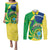 Brazil Independence Day Couples Matching Puletasi Dress and Long Sleeve Button Shirts Sete de Setembro Flag Style - Wonder Print Shop