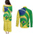 Brazil Independence Day Couples Matching Puletasi Dress and Long Sleeve Button Shirts Sete de Setembro Flag Style - Wonder Print Shop