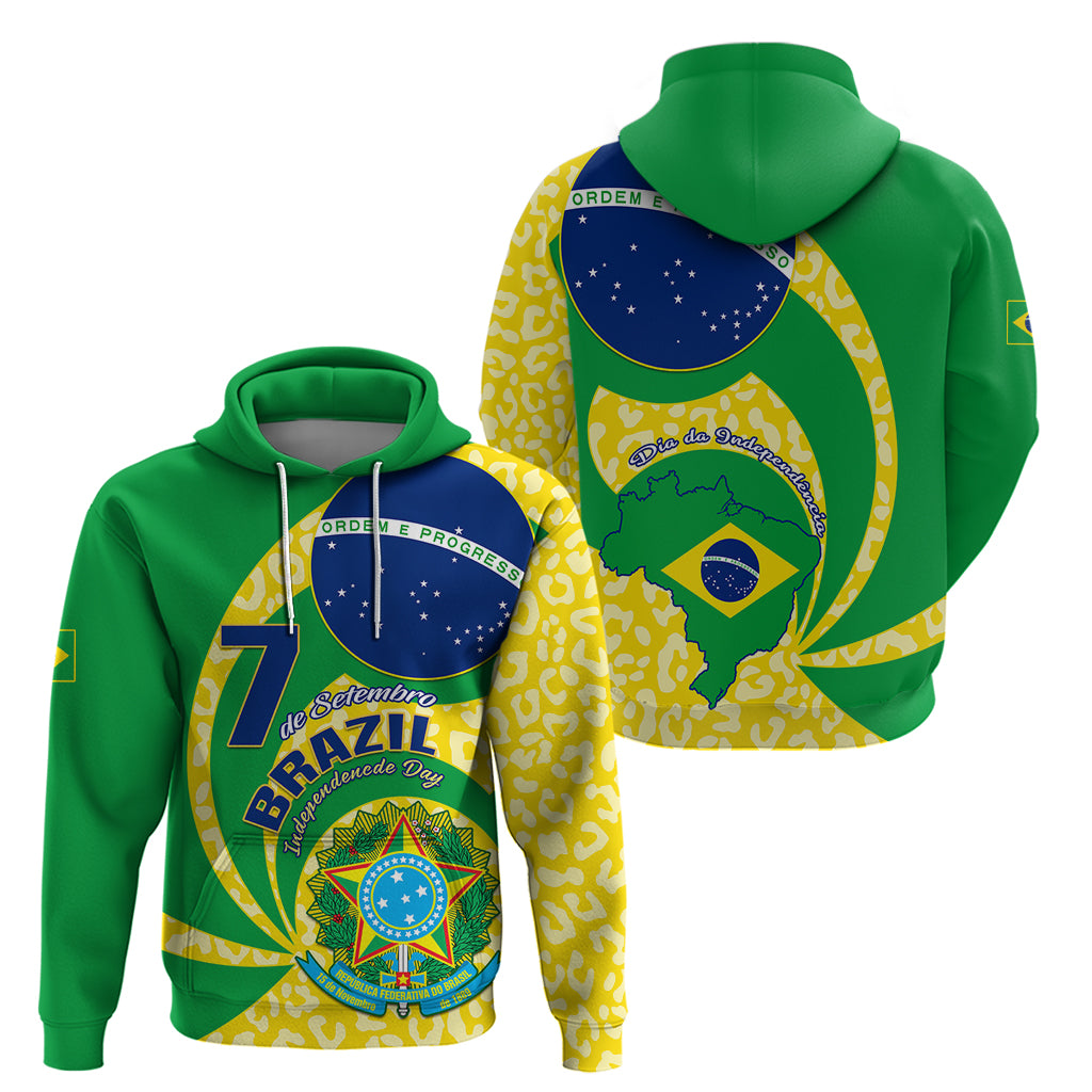 Brazil Independence Day Hoodie Sete de Setembro Flag Style - Wonder Print Shop