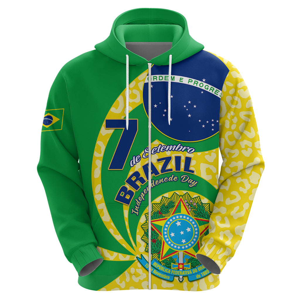 Brazil Independence Day Hoodie Sete de Setembro Flag Style - Wonder Print Shop