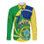 Brazil Independence Day Long Sleeve Button Shirt Sete de Setembro Flag Style - Wonder Print Shop