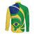 Brazil Independence Day Long Sleeve Button Shirt Sete de Setembro Flag Style - Wonder Print Shop