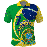 Brazil Independence Day Polo Shirt Sete de Setembro Flag Style - Wonder Print Shop