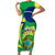 Brazil Independence Day Short Sleeve Bodycon Dress Sete de Setembro Flag Style - Wonder Print Shop