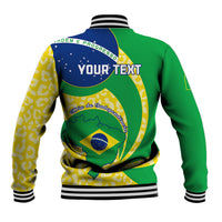 Personalised Brazil Independence Day Baseball Jacket Sete de Setembro Flag Style - Wonder Print Shop