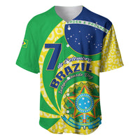 Personalised Brazil Independence Day Baseball Jersey Sete de Setembro Flag Style - Wonder Print Shop