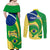 Personalised Brazil Independence Day Couples Matching Off Shoulder Maxi Dress and Long Sleeve Button Shirts Sete de Setembro Flag Style - Wonder Print Shop