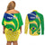 Personalised Brazil Independence Day Couples Matching Off Shoulder Short Dress and Long Sleeve Button Shirts Sete de Setembro Flag Style - Wonder Print Shop
