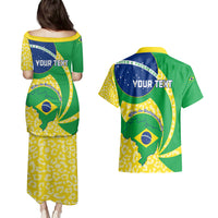 Personalised Brazil Independence Day Couples Matching Puletasi Dress and Hawaiian Shirt Sete de Setembro Flag Style - Wonder Print Shop