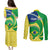 Personalised Brazil Independence Day Couples Matching Puletasi Dress and Long Sleeve Button Shirts Sete de Setembro Flag Style - Wonder Print Shop
