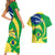 Personalised Brazil Independence Day Couples Matching Short Sleeve Bodycon Dress and Hawaiian Shirt Sete de Setembro Flag Style - Wonder Print Shop