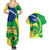 Personalised Brazil Independence Day Couples Matching Summer Maxi Dress and Hawaiian Shirt Sete de Setembro Flag Style - Wonder Print Shop