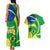 Personalised Brazil Independence Day Couples Matching Tank Maxi Dress and Hawaiian Shirt Sete de Setembro Flag Style - Wonder Print Shop