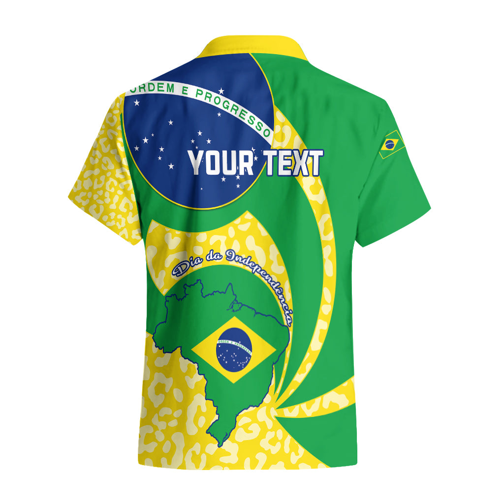Personalised Brazil Independence Day Hawaiian Shirt Sete de Setembro Flag Style - Wonder Print Shop