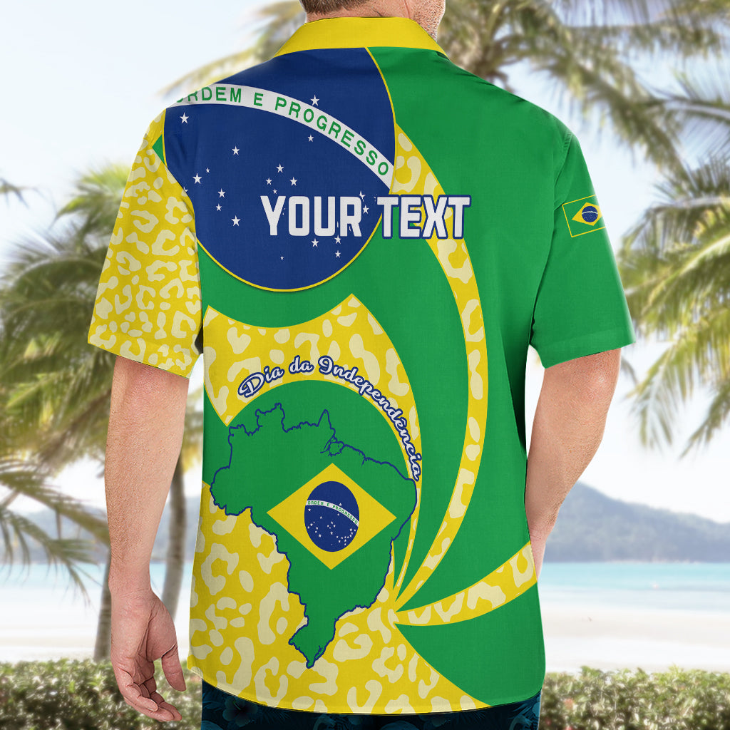 Personalised Brazil Independence Day Hawaiian Shirt Sete de Setembro Flag Style - Wonder Print Shop