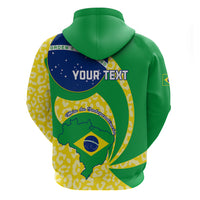 Personalised Brazil Independence Day Hoodie Sete de Setembro Flag Style - Wonder Print Shop