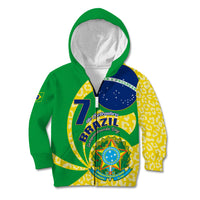 Personalised Brazil Independence Day Kid Hoodie Sete de Setembro Flag Style - Wonder Print Shop