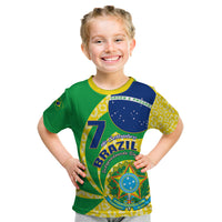Personalised Brazil Independence Day Kid T Shirt Sete de Setembro Flag Style - Wonder Print Shop