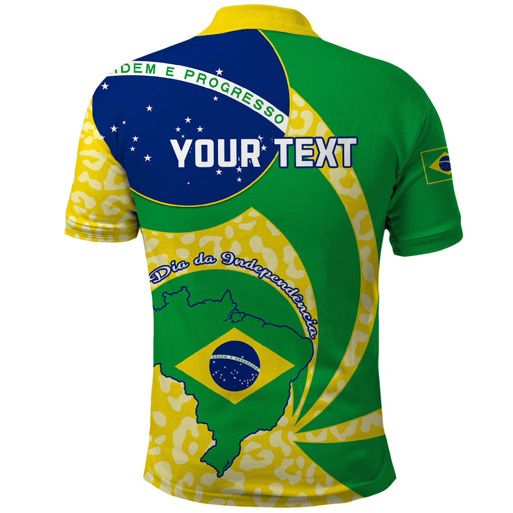 Personalised Brazil Independence Day Polo Shirt Sete de Setembro Flag Style - Wonder Print Shop