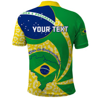 Personalised Brazil Independence Day Polo Shirt Sete de Setembro Flag Style - Wonder Print Shop