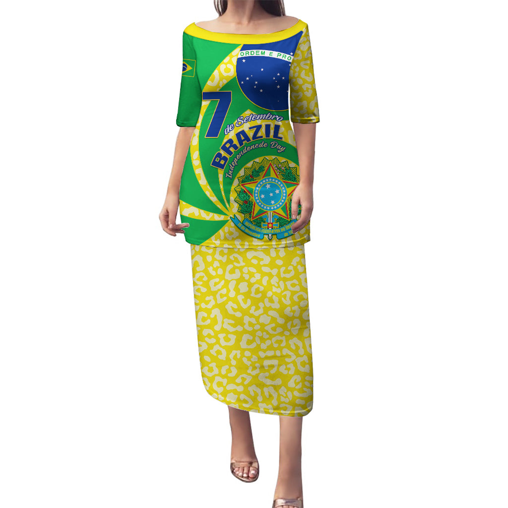 Personalised Brazil Independence Day Puletasi Sete de Setembro Flag Style - Wonder Print Shop