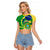 Personalised Brazil Independence Day Raglan Cropped T Shirt Sete de Setembro Flag Style - Wonder Print Shop