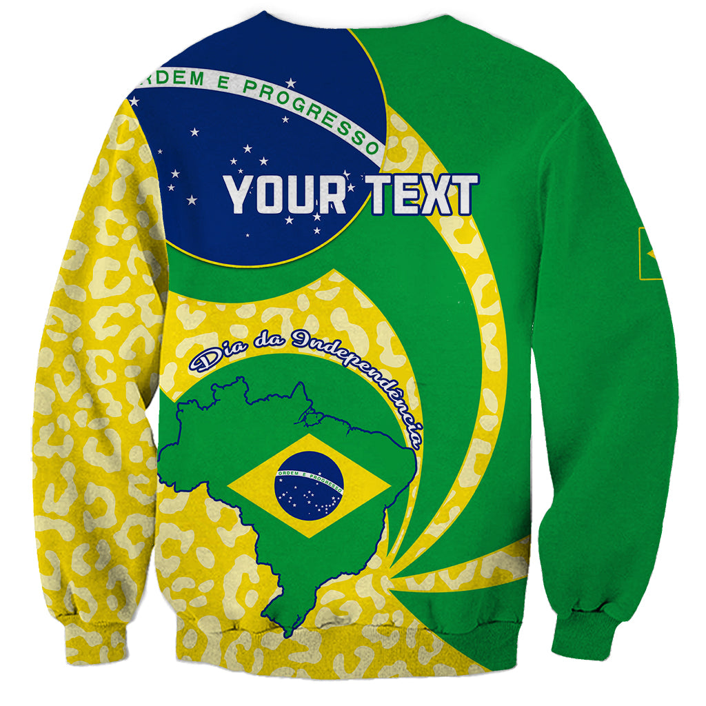 Personalised Brazil Independence Day Sweatshirt Sete de Setembro Flag Style - Wonder Print Shop