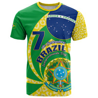 Personalised Brazil Independence Day T Shirt Sete de Setembro Flag Style - Wonder Print Shop
