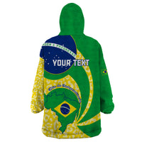 Personalised Brazil Independence Day Wearable Blanket Hoodie Sete de Setembro Flag Style - Wonder Print Shop