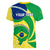 Personalised Brazil Independence Day Women V Neck T Shirt Sete de Setembro Flag Style - Wonder Print Shop