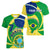 Personalised Brazil Independence Day Women V Neck T Shirt Sete de Setembro Flag Style - Wonder Print Shop