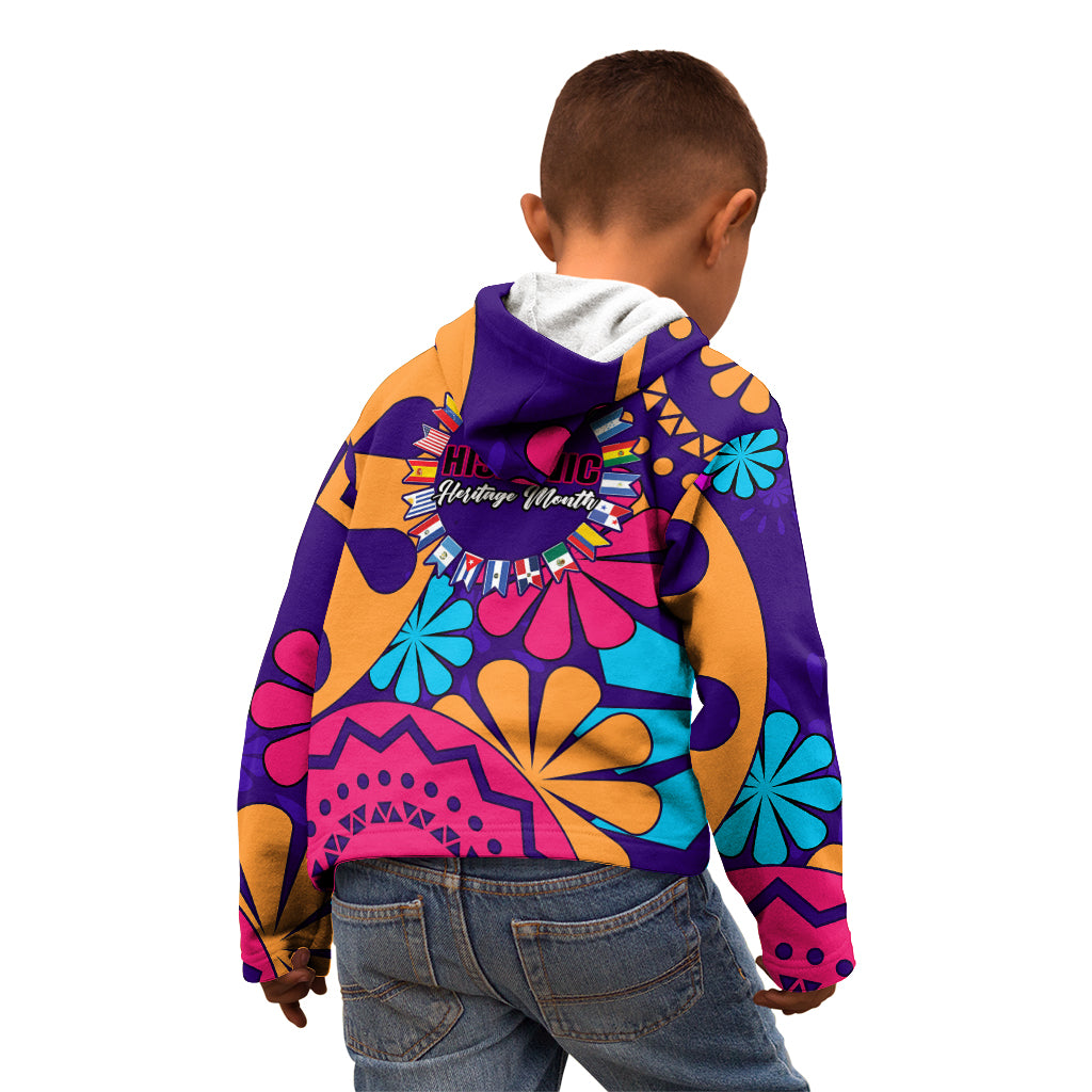 United States National Hispanic Heritage Month Kid Hoodie Mes Nacional de la Herencia Hispana Special Version - Wonder Print Shop