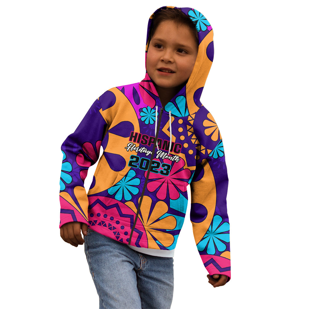 United States National Hispanic Heritage Month Kid Hoodie Mes Nacional de la Herencia Hispana Special Version - Wonder Print Shop