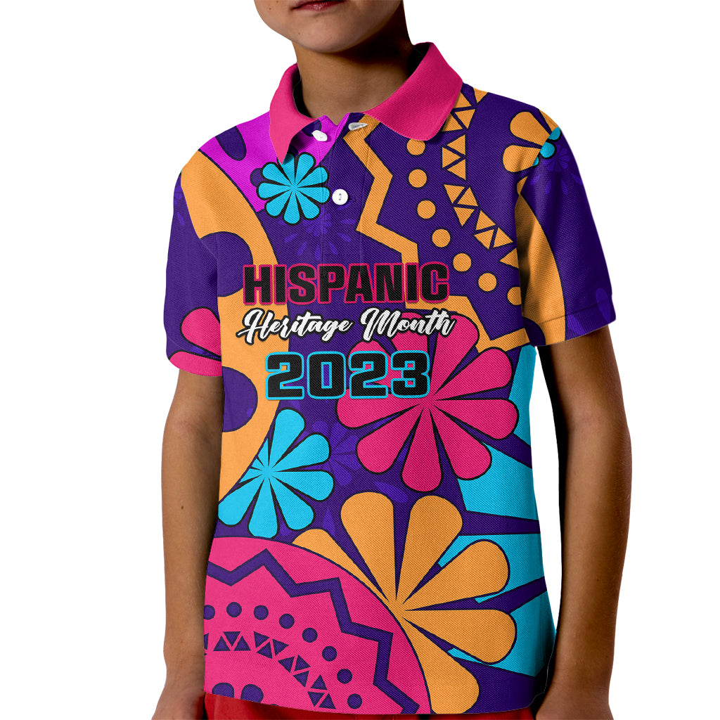 United States National Hispanic Heritage Month Kid Polo Shirt Mes Nacional de la Herencia Hispana Special Version - Wonder Print Shop