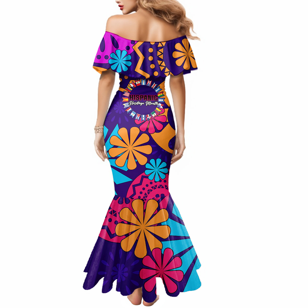 United States National Hispanic Heritage Month Mermaid Dress Mes Nacional de la Herencia Hispana Special Version - Wonder Print Shop