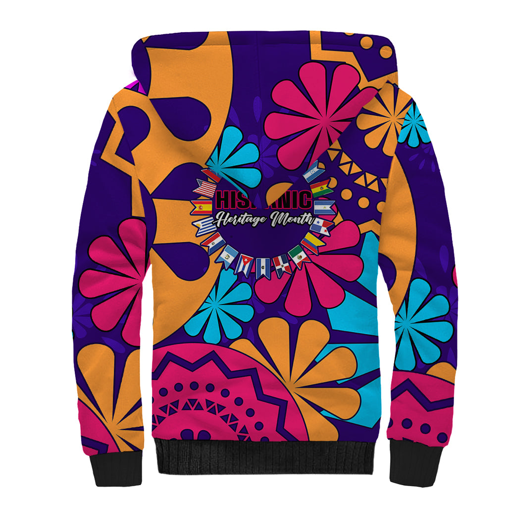 United States National Hispanic Heritage Month Sherpa Hoodie Mes Nacional de la Herencia Hispana Special Version - Wonder Print Shop